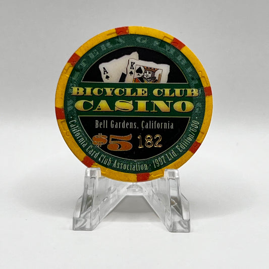 Bicycle Club Casino Bell Gardens CA 1997 LE 182/600 $5 Chip