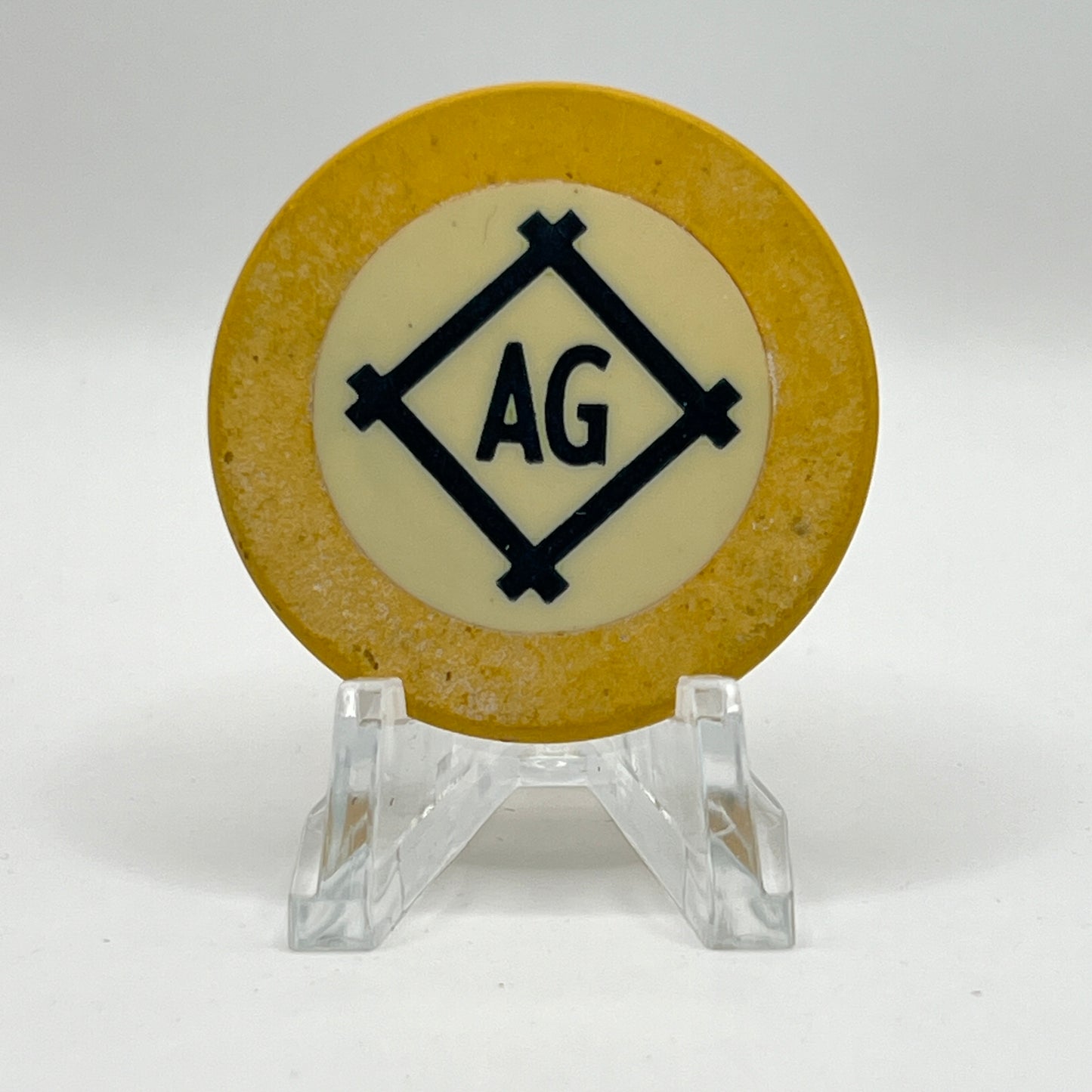 Agrupacion Artistica Gallega (AG) Havana Cuba Series 1 Yellow Chip