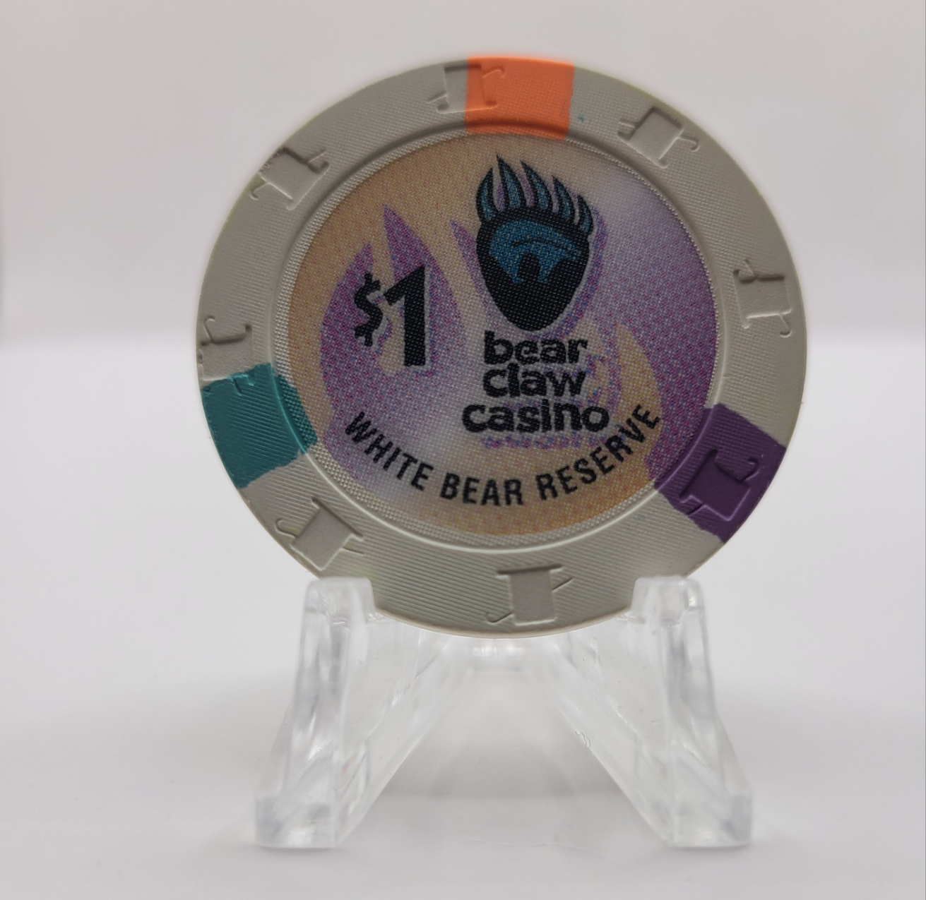 Bear Claw Casino & Hotel Carlyle Saskatchewan Canada $1 Chip