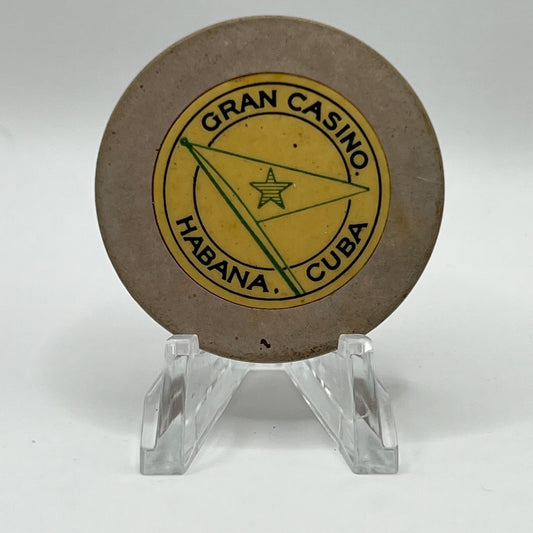 Gran Casino Havana Cuba Roulette Gray Chip