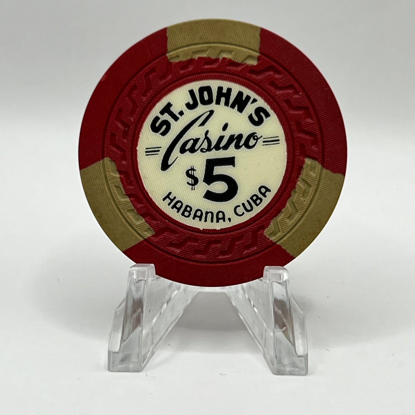 St. John’s Casino Havana Cuba $5 Chip