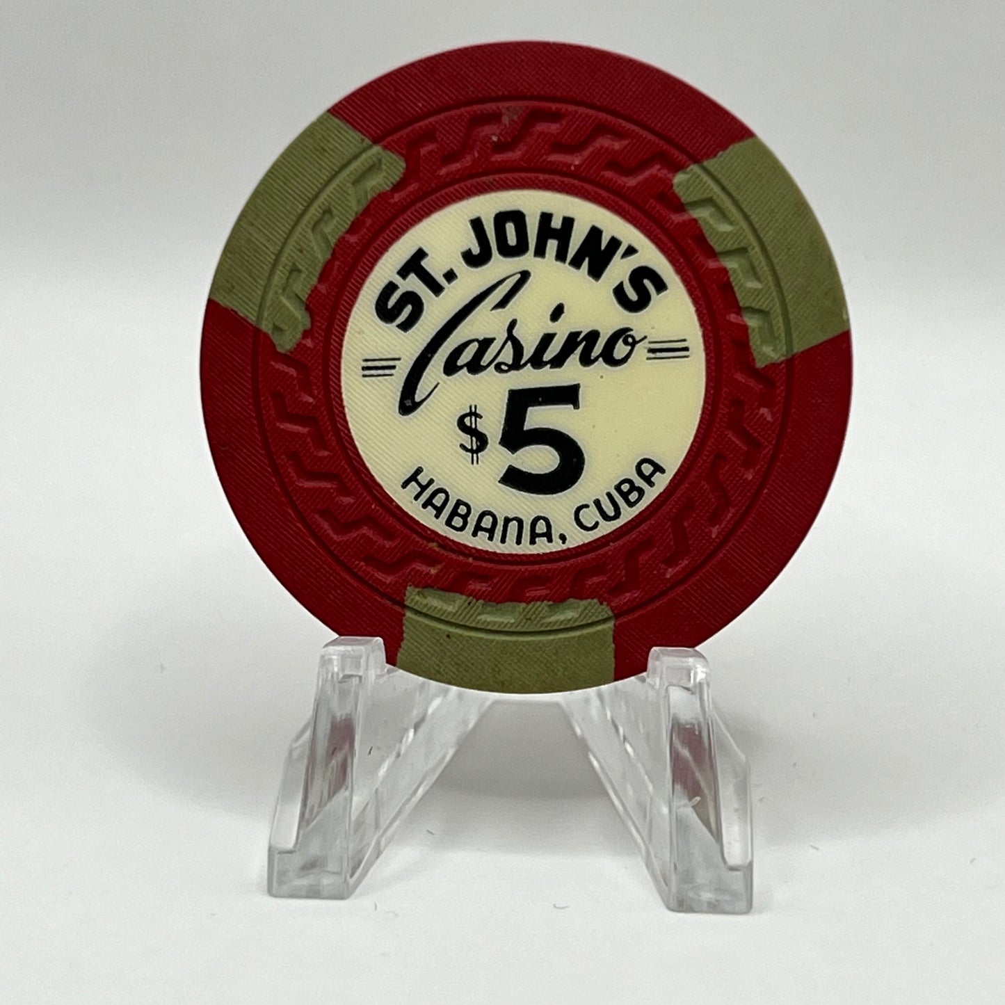 St. John’s Casino Havana Cuba $5 Chip