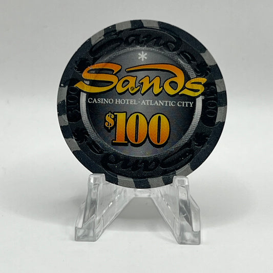 Sands Casino Atlantic City NJ $100 Chip SAN-100b