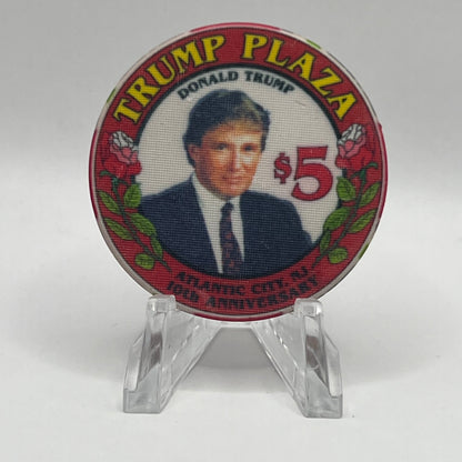 Trump Plaza Atlantic City NJ Donald Trump 1995 $5 Chip