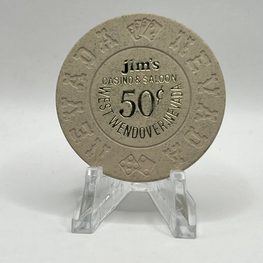 Jim’s Casino Wendover NV 1980s $0.50 Chip N0449