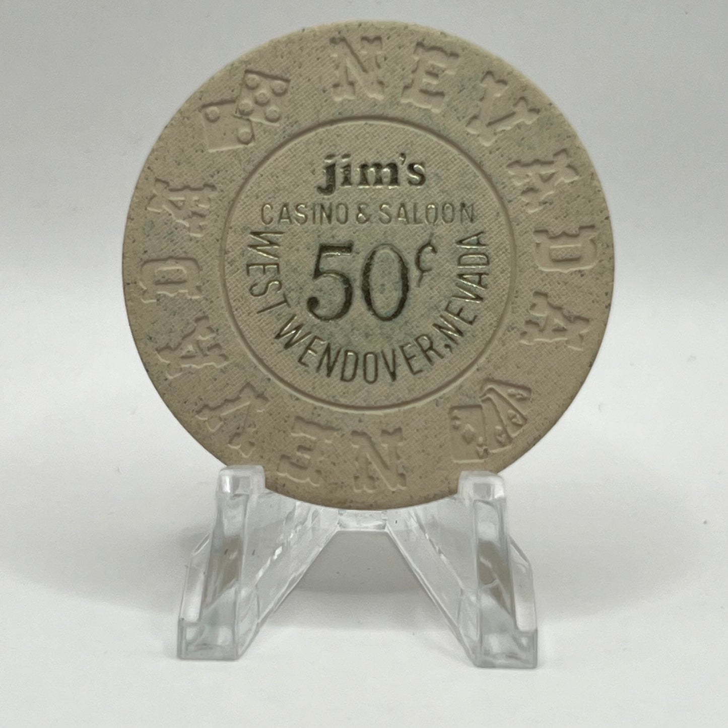 Jim’s Casino Wendover NV 1980s $0.50 Chip N0449