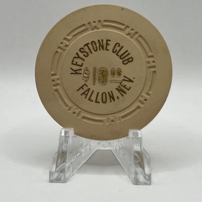 Keystone Club Fallon NV 1950s $10 Chip N3254