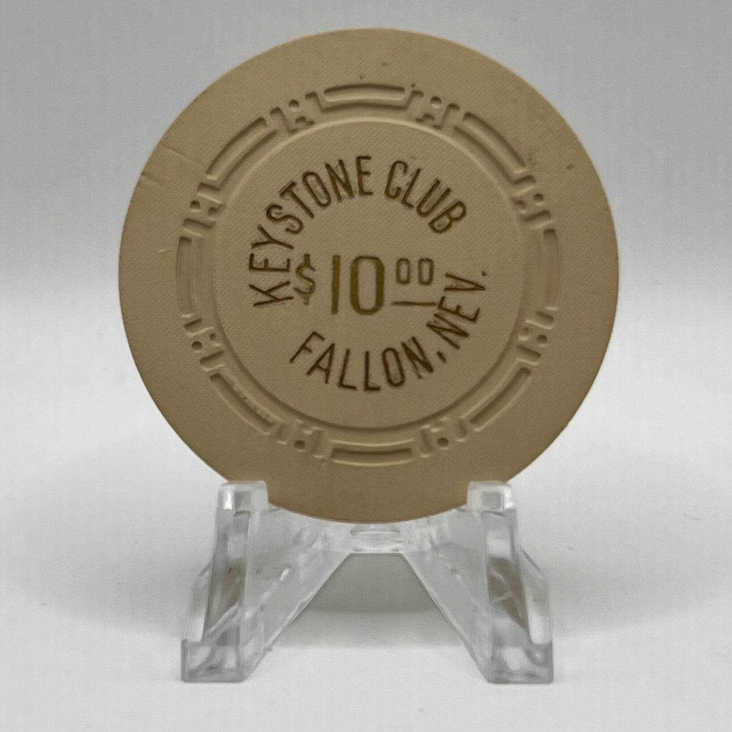 Keystone Club Fallon NV 1950s $10 Chip N3254