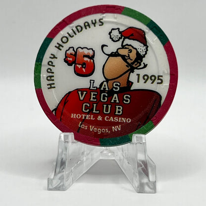 Las Vegas Club Las Vegas NV 1995 Happy Holidays LE $5 Chip N2432