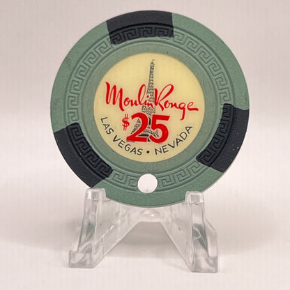 Moulin Rouge Las Vegas NV 1955 Drilled $25 Chip N1941.C