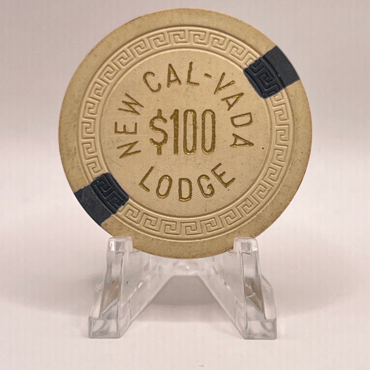 New Cal-Vada Lodge Lake Tahoe NV 1950s $100 Chip V2236