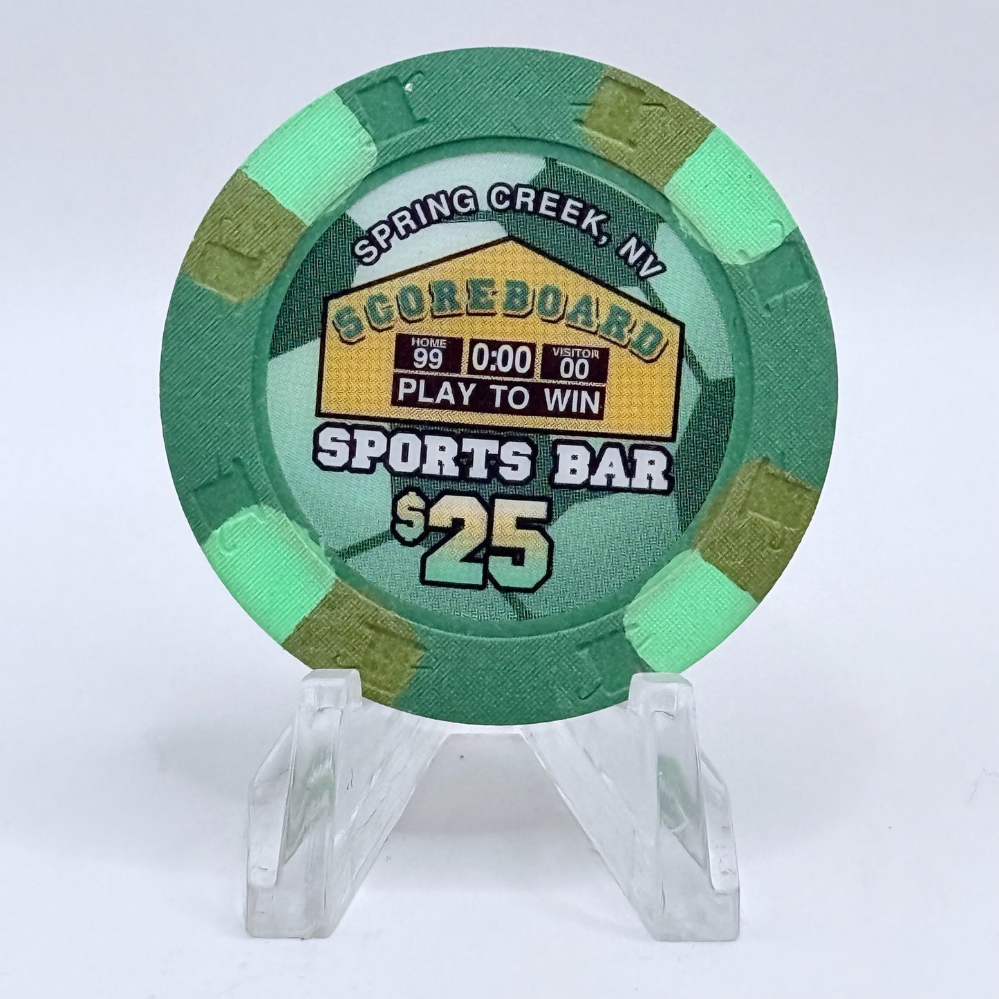 Scoreboard Sports Bar Spring Creek Nevada 1997 $25 Casino Chip