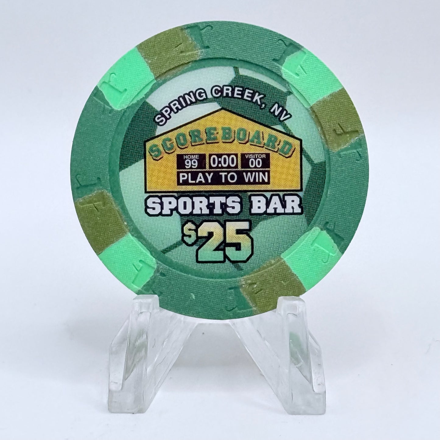 Scoreboard Sports Bar Spring Creek Nevada 1997 $25 Casino Chip