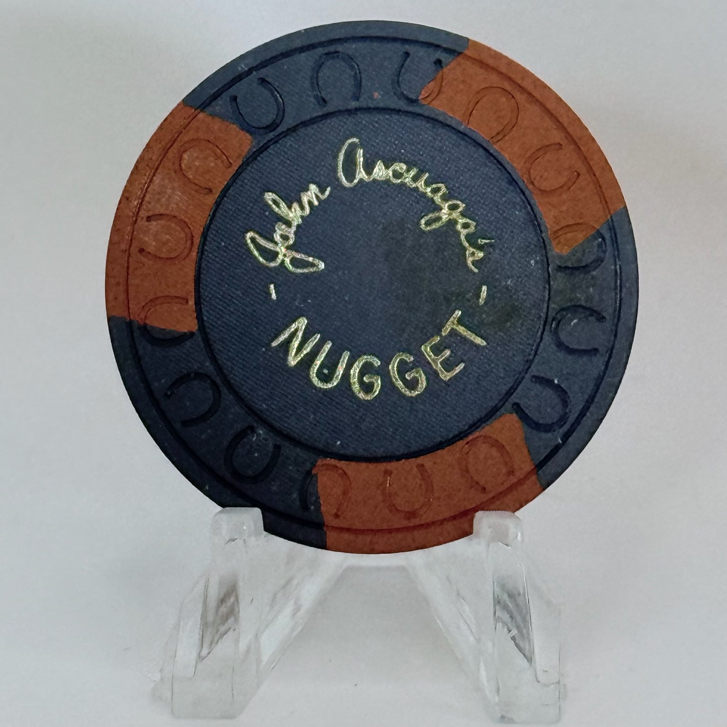 John Ascuaga's Nugget Sparks Nevada 1970s Series 153 Roulette Casino Chip N4380