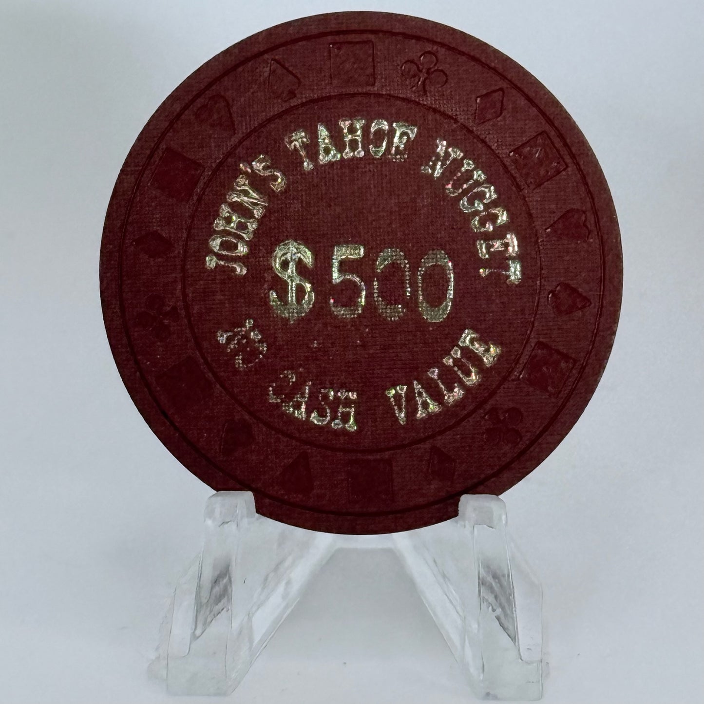 John's Tahoe Nugget Lake Tahoe Nevada 1983 $500 NCV Casino Chip N1078