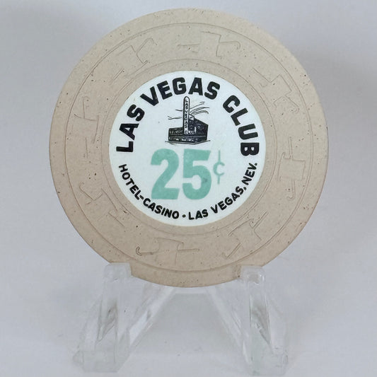 Las Vegas Club Las Vegas Nevada 1960s $0.25 Casino Chip N3138