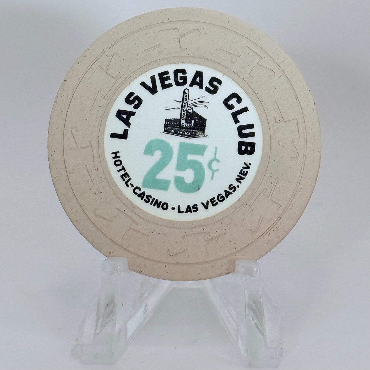 Las Vegas Club Las Vegas Nevada 1960s $0.25 Casino Chip N3138