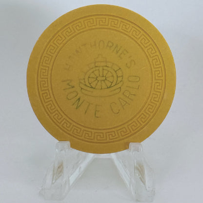 Hawthorne's Monte Carlo Hawthorne Nevada 1956 Series 1 Roulette Casino Chip N0387