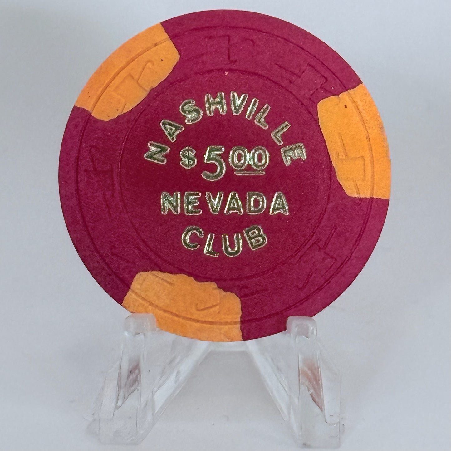 Nashville Nevada Club Las Vegas Nevada 1972 $5 Casino Chip N1275