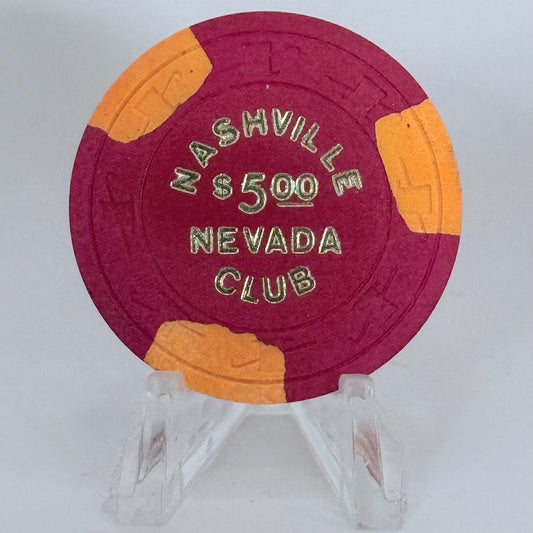Nashville Nevada Club Las Vegas Nevada 1972 $5 Casino Chip N1275