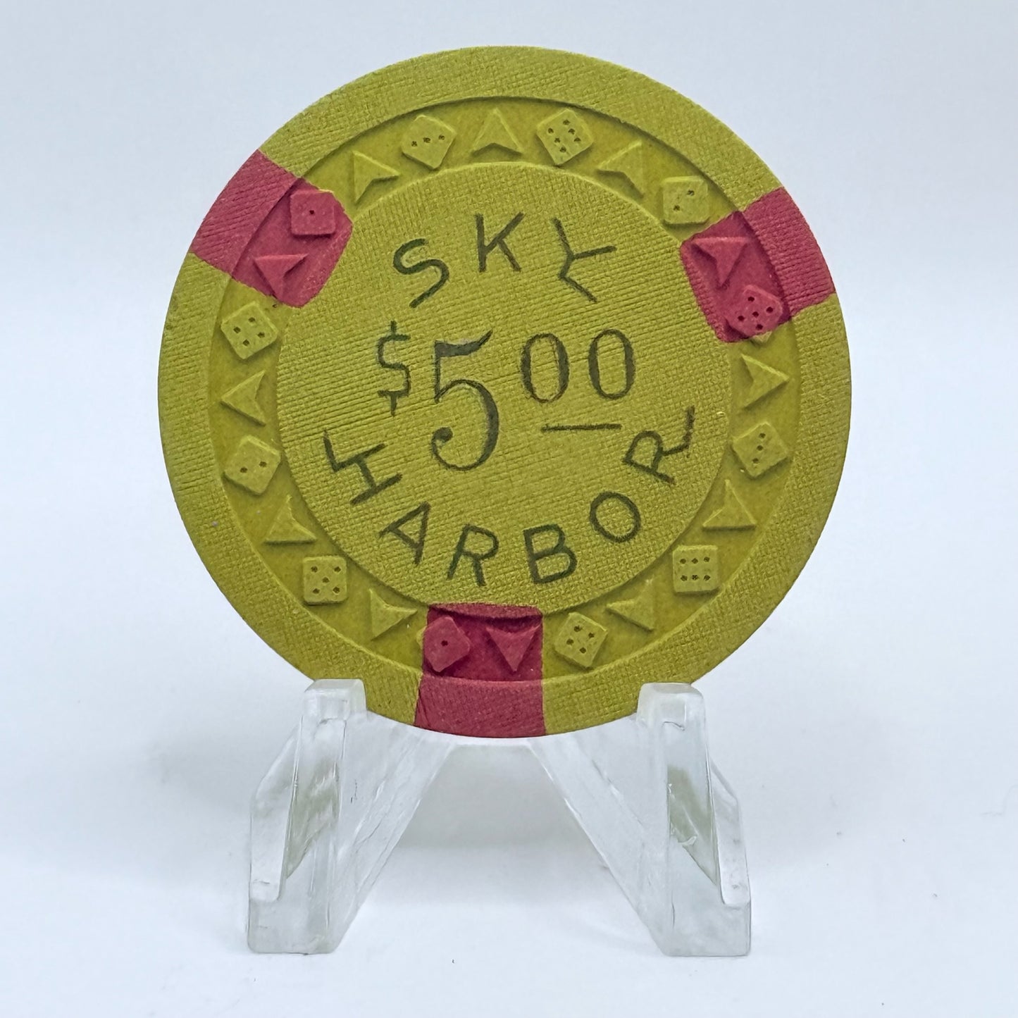 Sky Harbor Casino Lake Tahoe Nevada 1953 $5 Casino Chip N5569