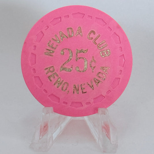 Nevada Club Reno Nevada 1983 $0.25 Casino Chip N5282