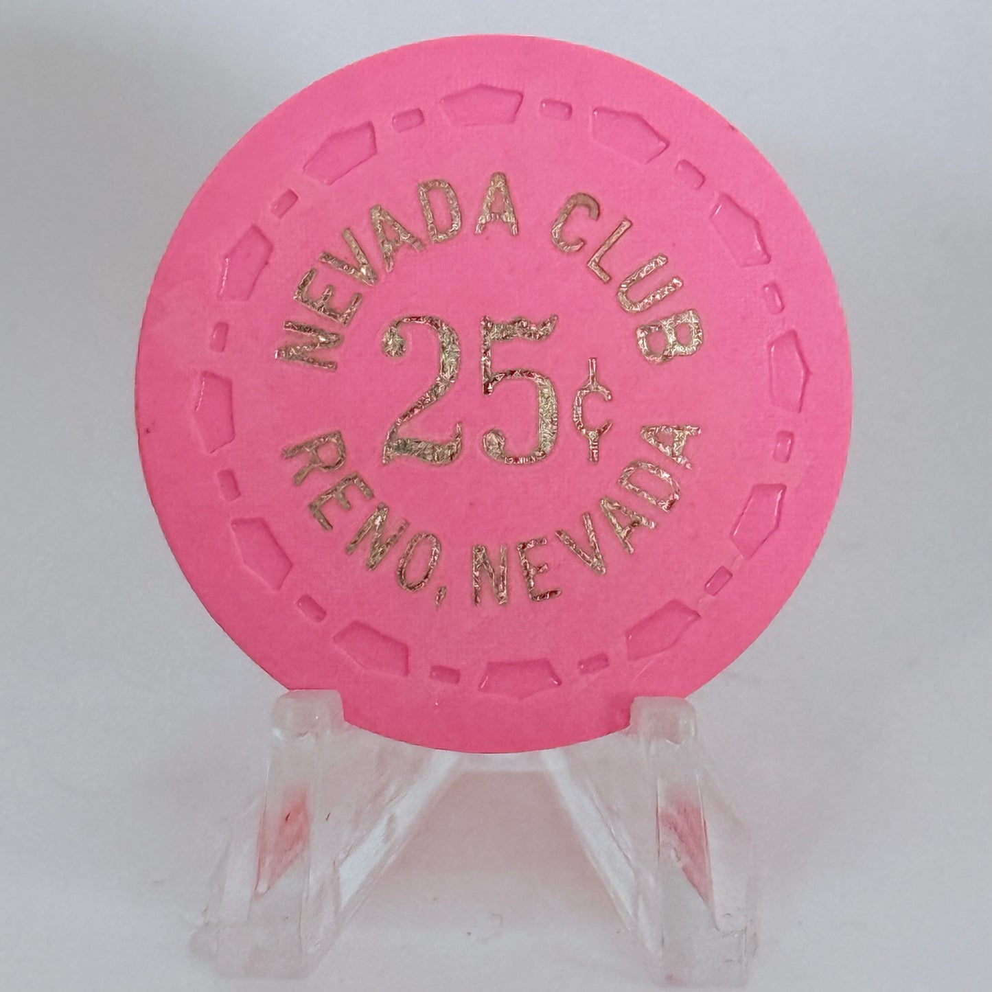 Nevada Club Reno Nevada 1983 $0.25 Casino Chip N5282