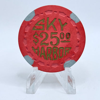 Sky Harbor Casino Lake Tahoe Nevada 1950 $25 Casino Chip N6626