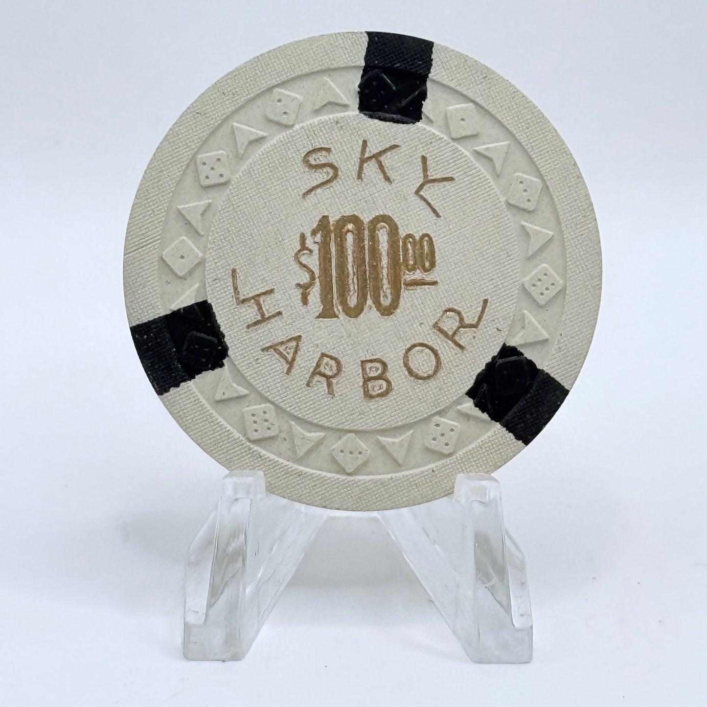 Sky Harbor Casino Lake Tahoe Nevada 1953 $100 Casino Chip N9135