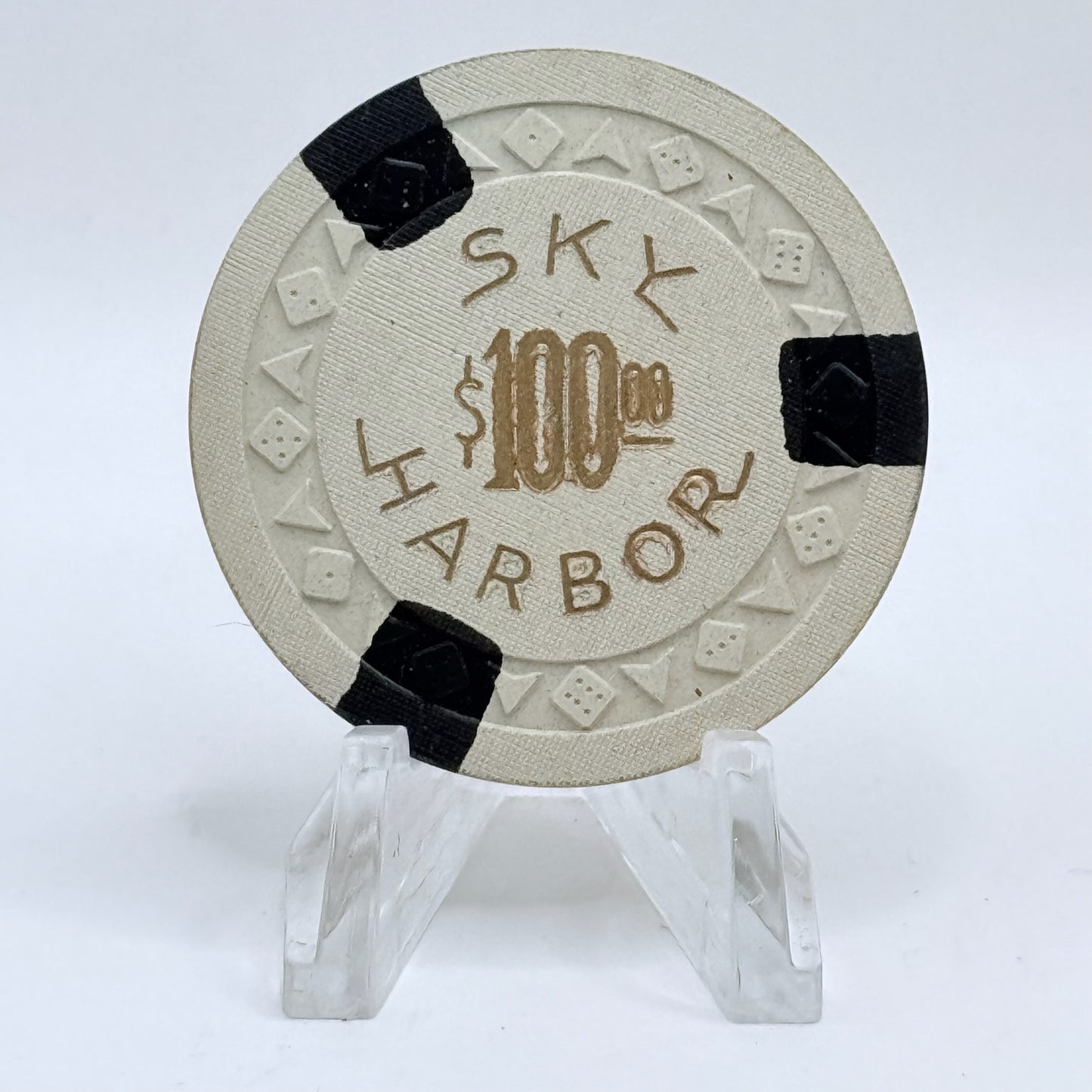 Sky Harbor Casino Lake Tahoe Nevada 1953 $100 Casino Chip N9135