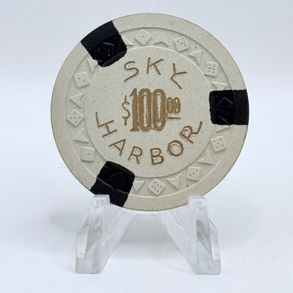 Sky Harbor Casino Lake Tahoe Nevada 1953 $100 Casino Chip N9135