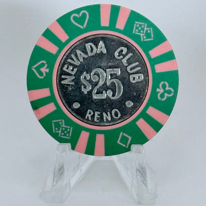 Nevada Club Reno Nevada 1970s $25 Casino Chip N5278