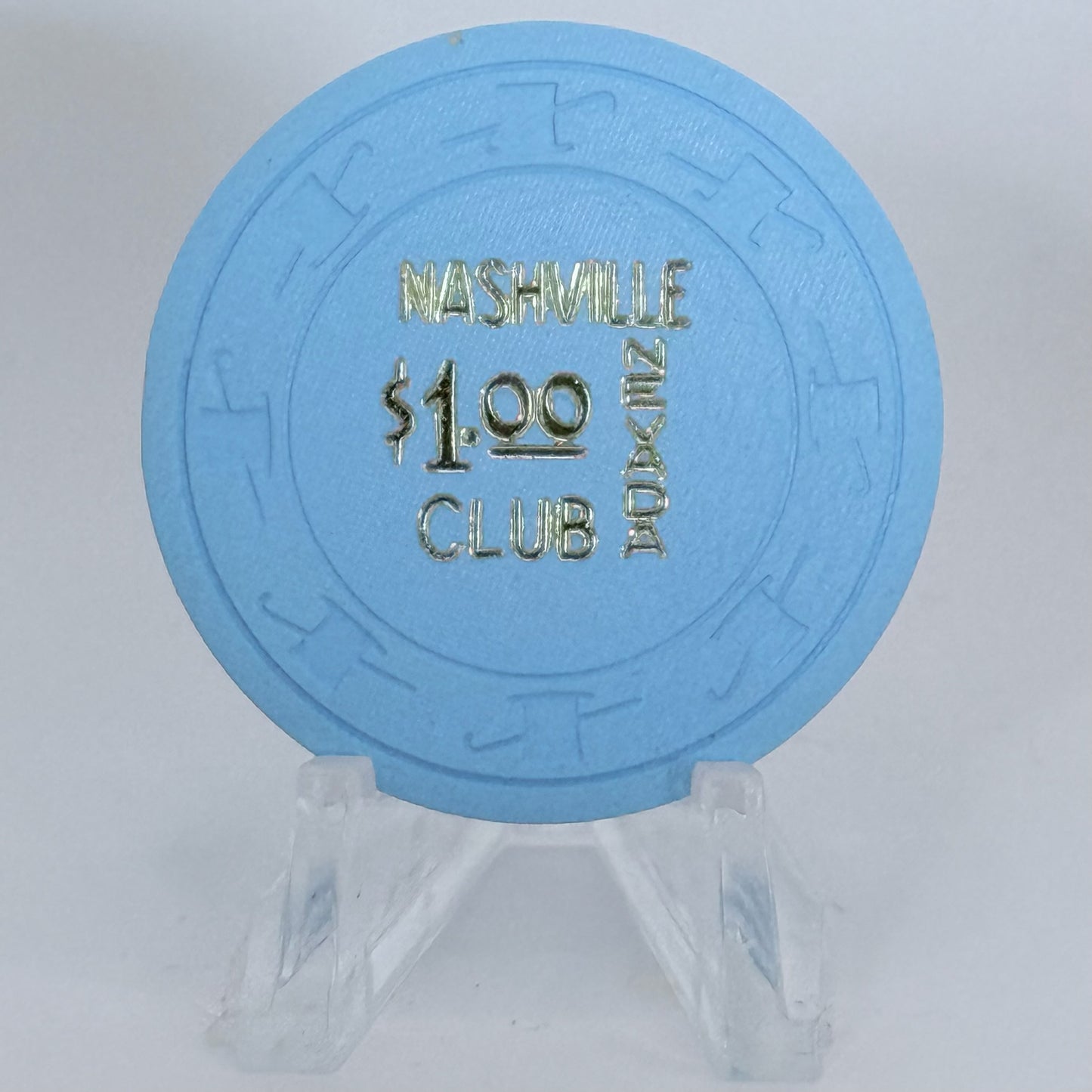Nashville Nevada Club Las Vegas Nevada 1972 $1 Casino Chip N1948
