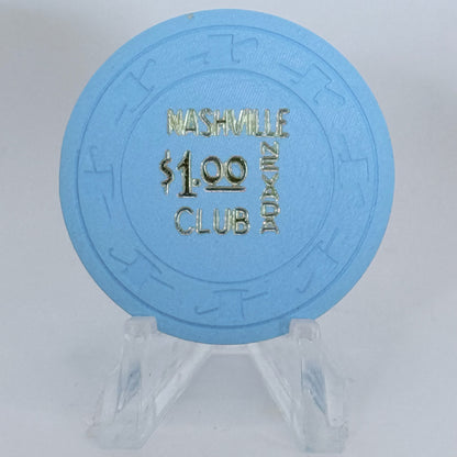 Nashville Nevada Club Las Vegas Nevada 1972 $1 Casino Chip N1948