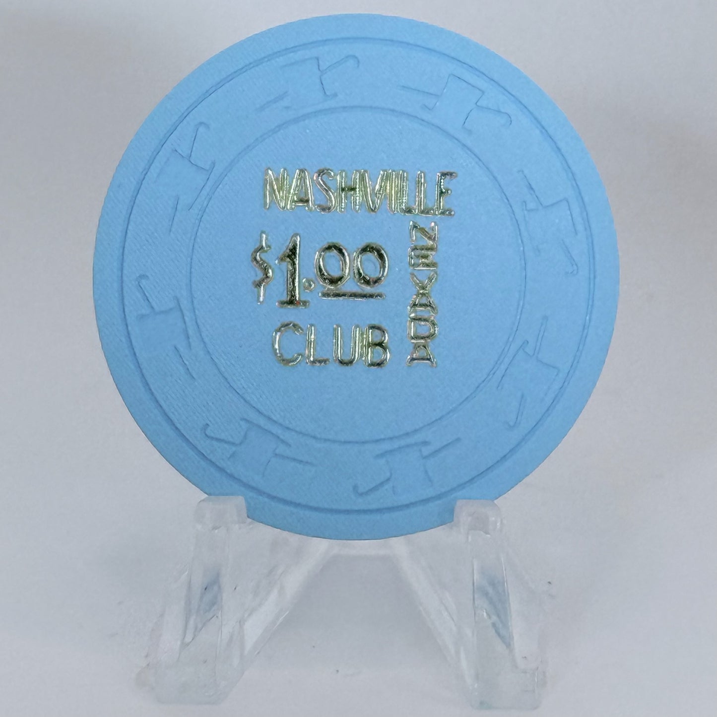 Nashville Nevada Club Las Vegas Nevada 1972 $1 Casino Chip N1948