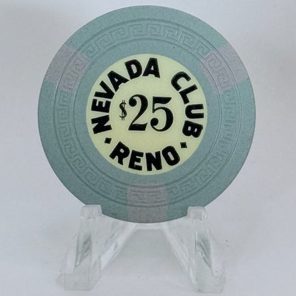Nevada Club Reno Nevada 1960s $25 Casino Chip N5274