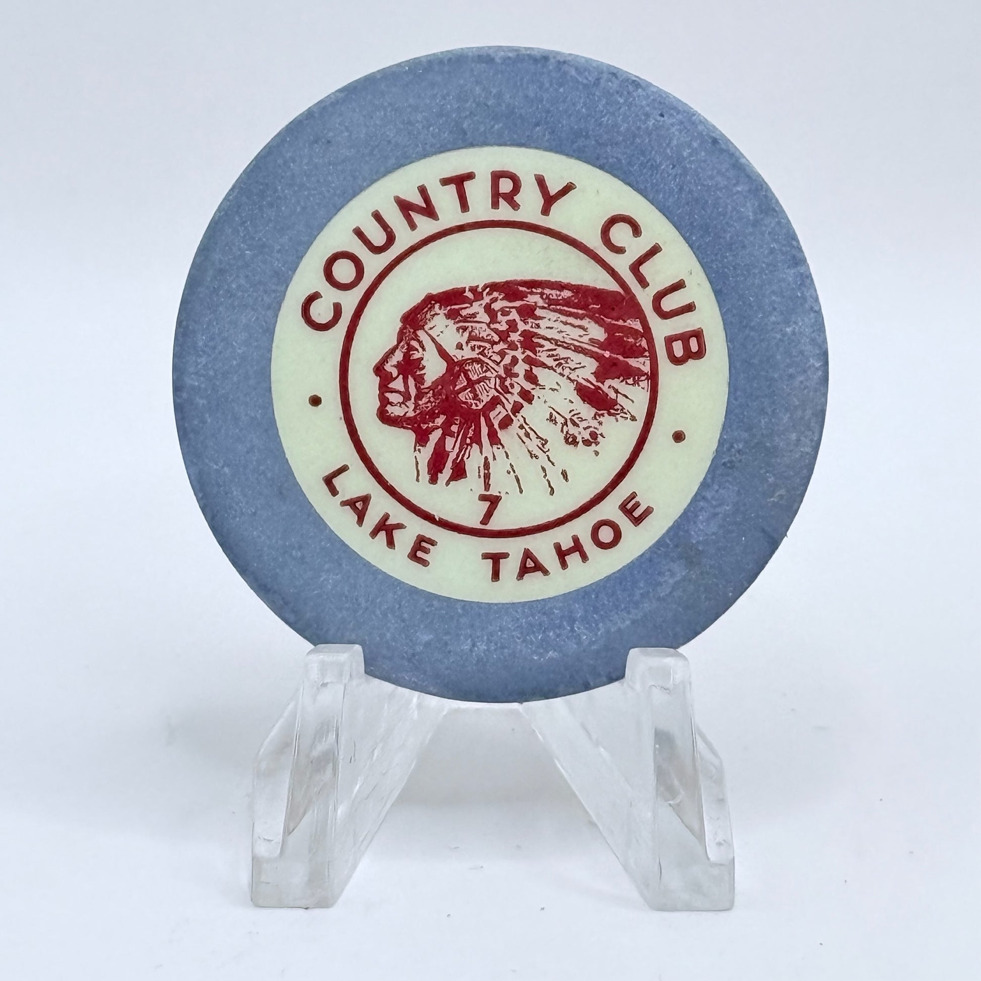 Stateline Country Club Lake Tahoe Nevada 1935 Series 107 Roulette Casino Chip N6344