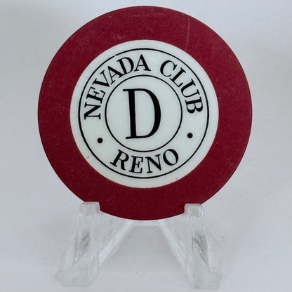 Nevada Club Reno Nevada 1950s Series 4 Roulette Casino Chip N5296