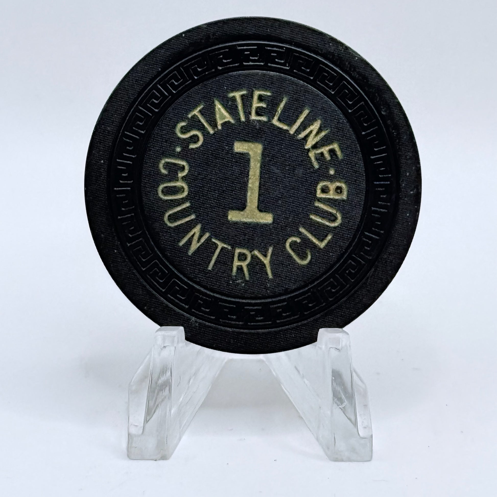 Stateline Country Club Lake Tahoe Nevada 1940s Series 152 Roulette Casino Chip E4810