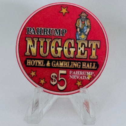 Pahrump Nugget Hotel & Gambling Hall Pahrump Nevada 2001 $5 Casino Chip V7612