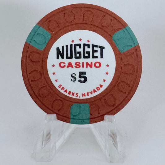 Sparks Nugget Sparks Nevada 1950s $5 Casino Chip N5395