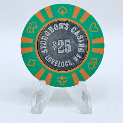Sturgeons Lovelock Nevada 1980s $25 Casino Chip N0881