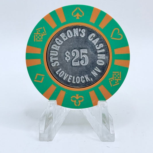 Sturgeons Lovelock Nevada 1980s $25 Casino Chip N0881