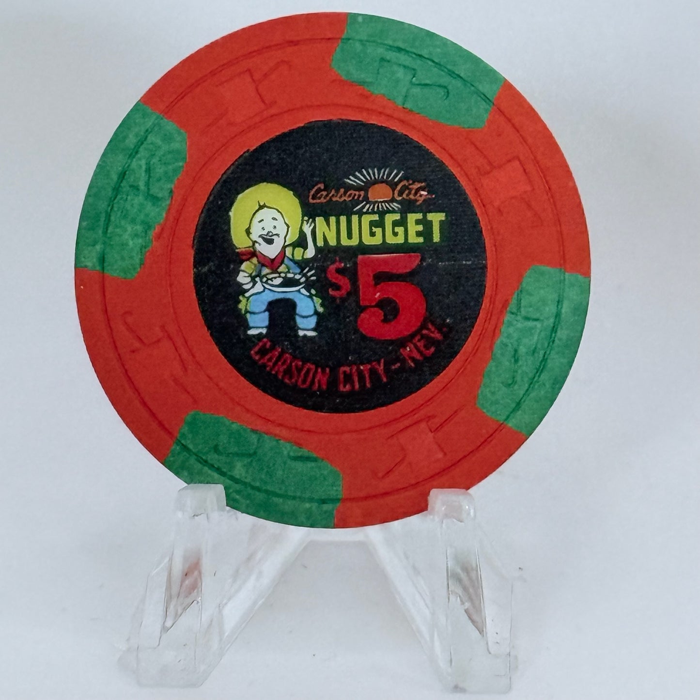 Carson City Nugget Carson City Nevada 1980s $5 Casino Chip N7180
