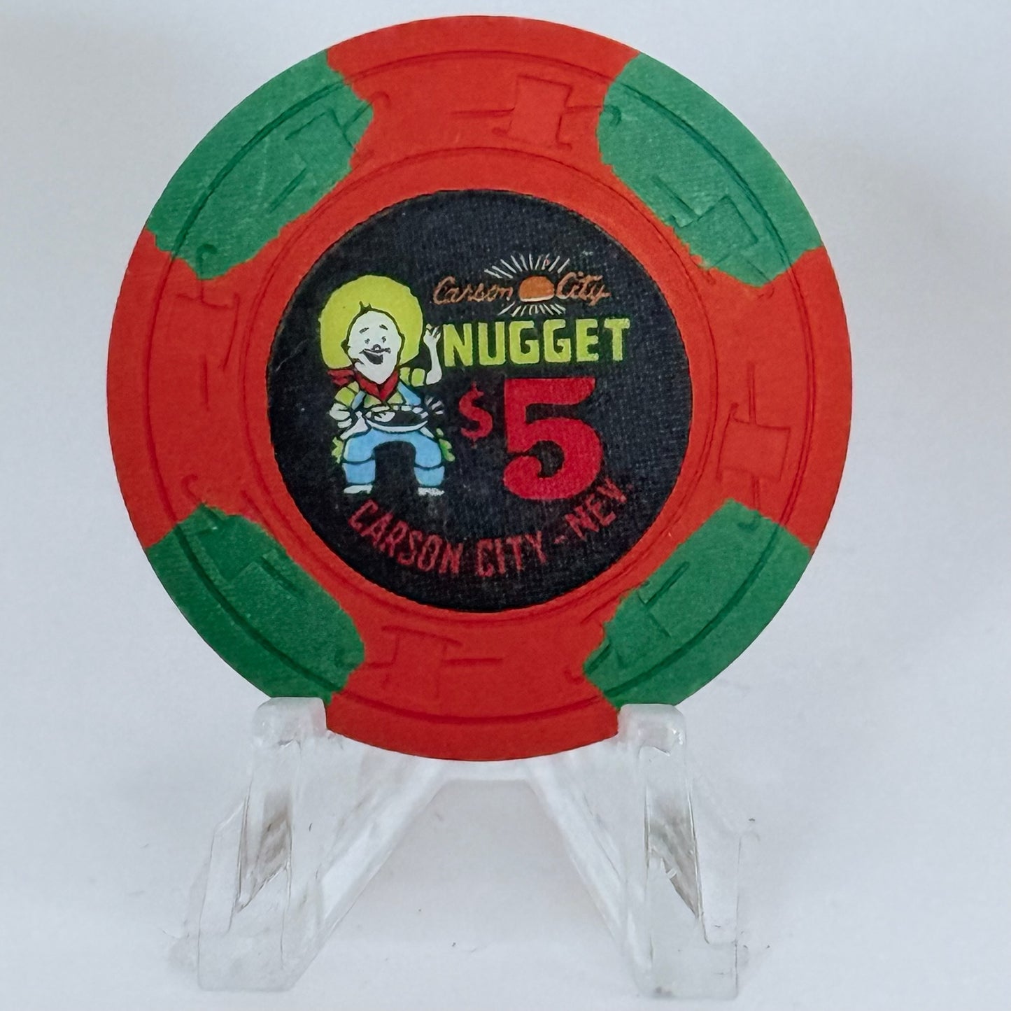 Carson City Nugget Carson City Nevada 1980s $5 Casino Chip N7180