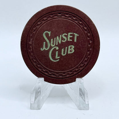 Sunset Club Las Vegas Nevada 1930's $1 Casino Chip V5710