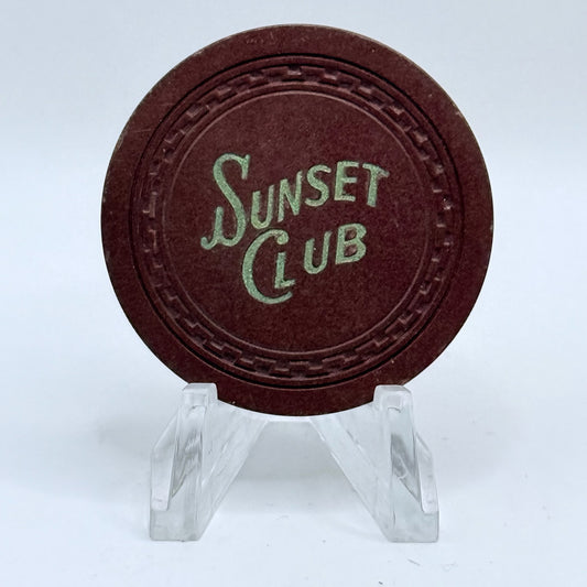Sunset Club Las Vegas Nevada 1930's $1 Casino Chip V5710