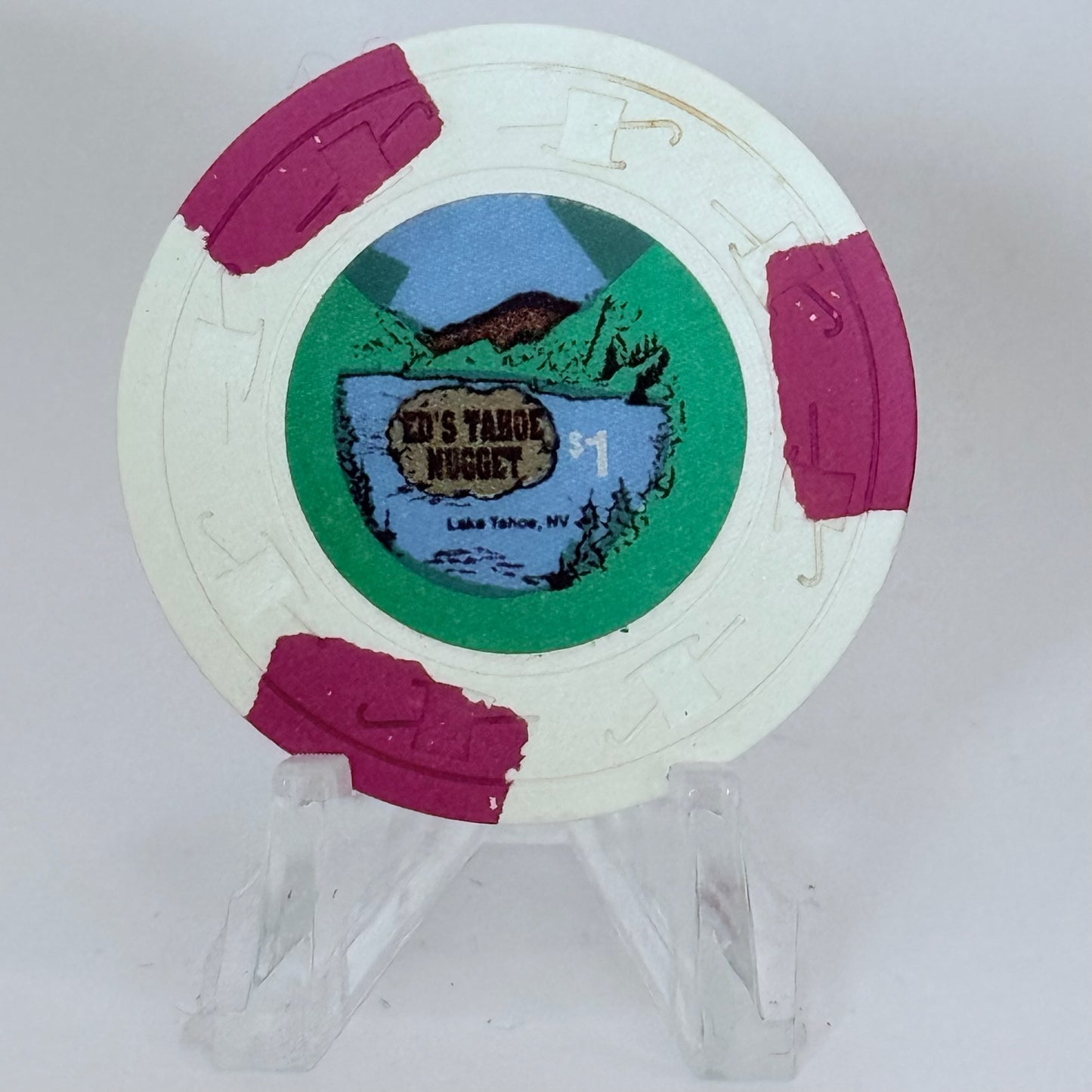 Ed's Tahoe Nugget Lake Tahoe Nevada 1991 $1 Casino Chip N6200