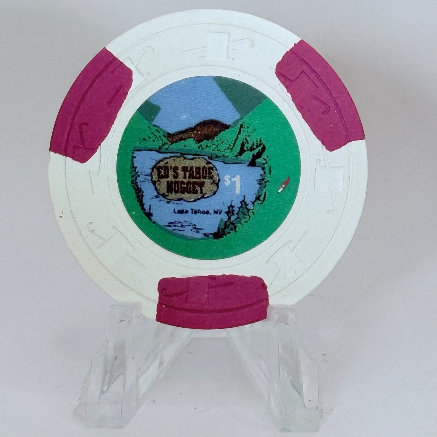 Ed's Tahoe Nugget Lake Tahoe Nevada 1991 $1 Casino Chip N6200