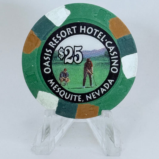 Oasis Resort Hotel Mesquite Nevada 1995 $25 Casino Chip N2721